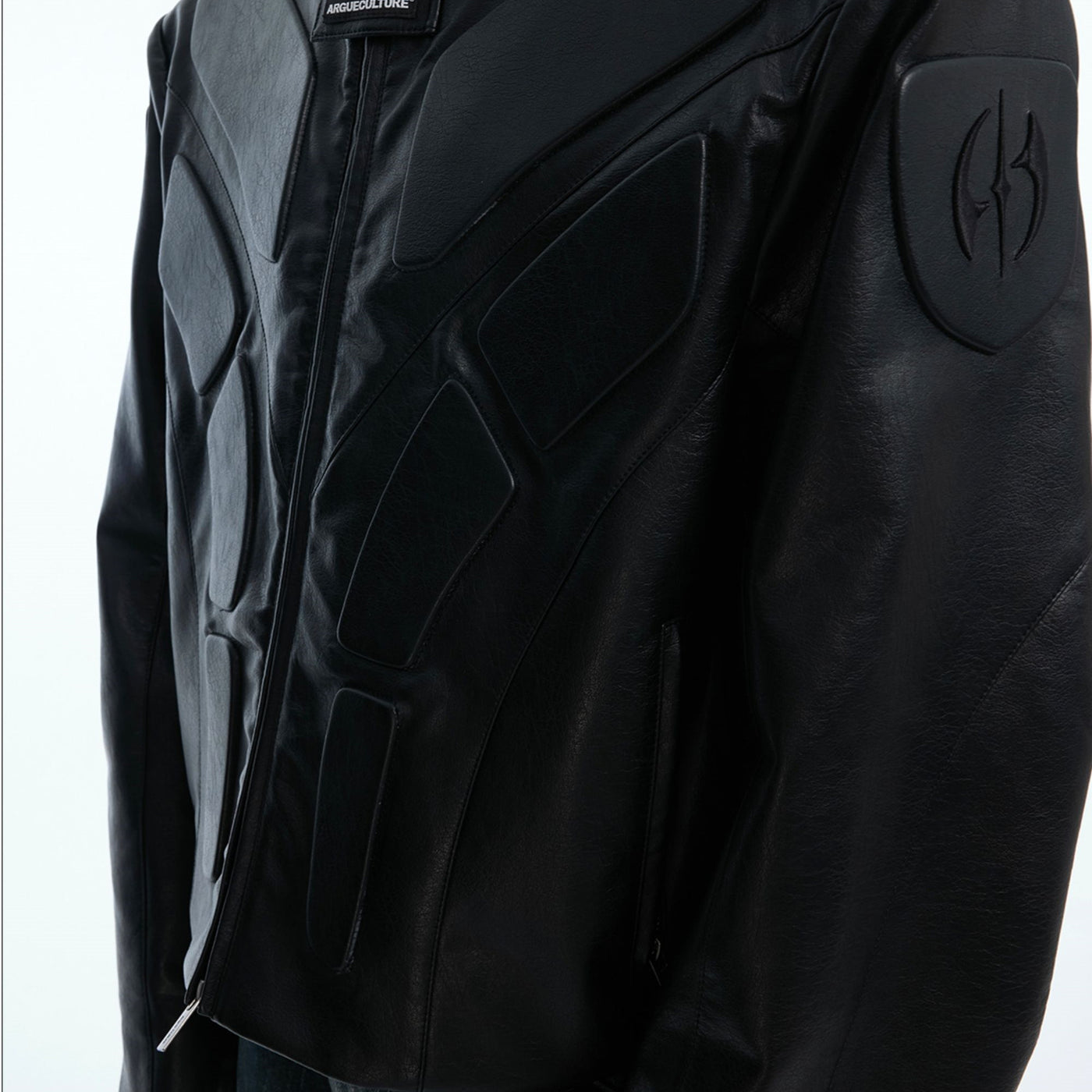 Niche Three-dimensional Relief Deconstruction Stand Collar Profile Jacket Coat