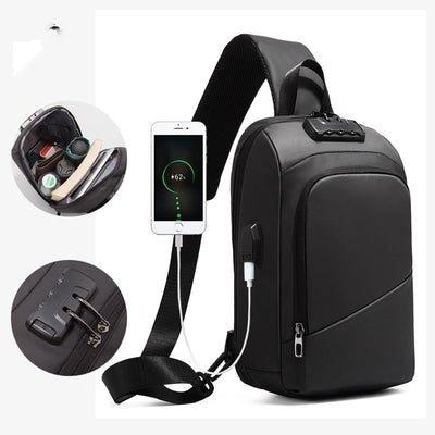 Men's Fashion Shoulder Bag Charging Anti-theft