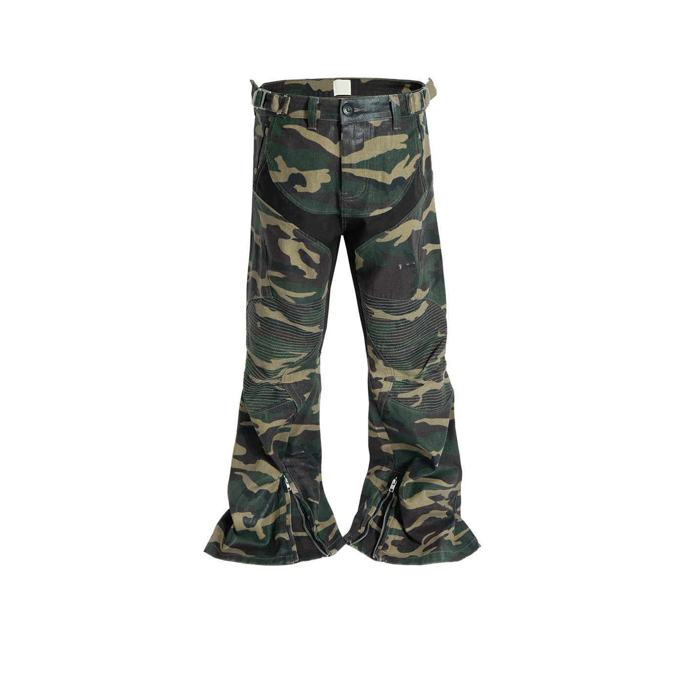 Men's Same Stitching Design Zipper Wide Leg Pants