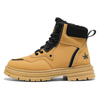 Men's Snow Boots Plus Size Fleece-lined Warm