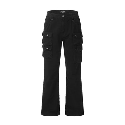 Multi-pocket All-match High Street Slightly Flared Workwear Casual Pants
