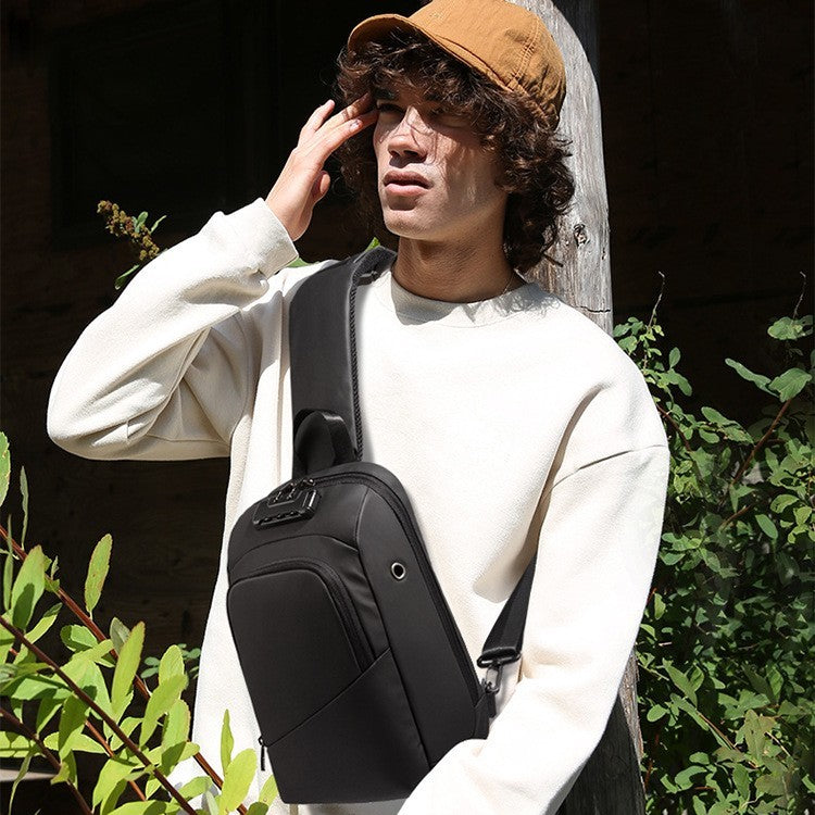 Men's Fashion Shoulder Bag Charging Anti-theft
